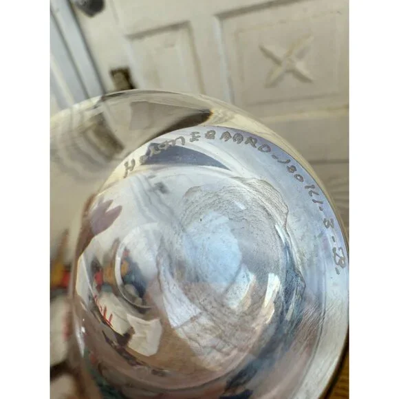 MCM Holmegaard Hellas Clear Vase Per Lütken Etched Susanne kneeling nude